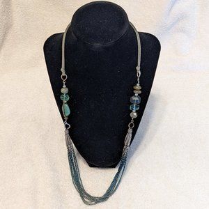 Silpada Labradorite Chalcedony Green Teal Necklace